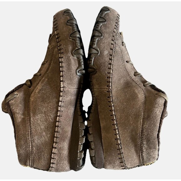 Skechers Bikers Totem Pole Chukka Boots Brown Suede Faux Fur Lined  Womens Sz 7 - Picture 8 of 13